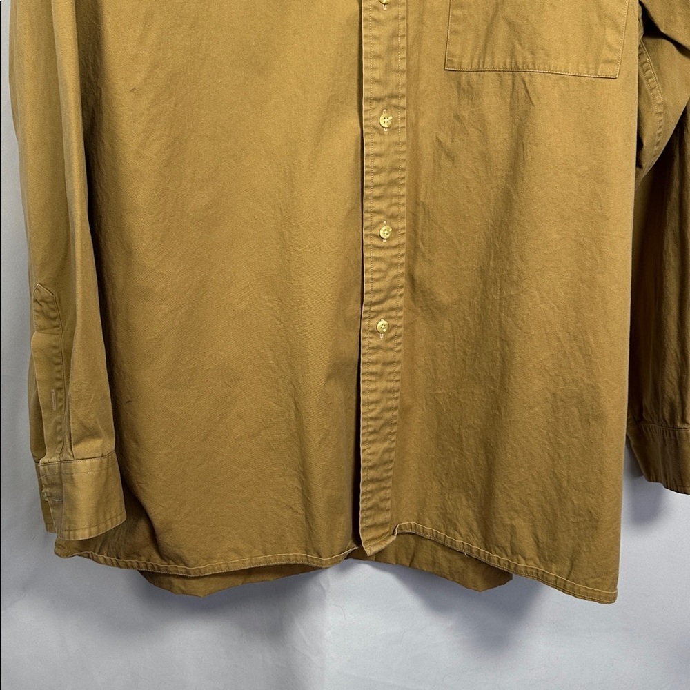 Beverly Hills Polo Club Button-Up Shirt Men’s XL Tan Logo Pocket Cotton - Picture 3 of 8